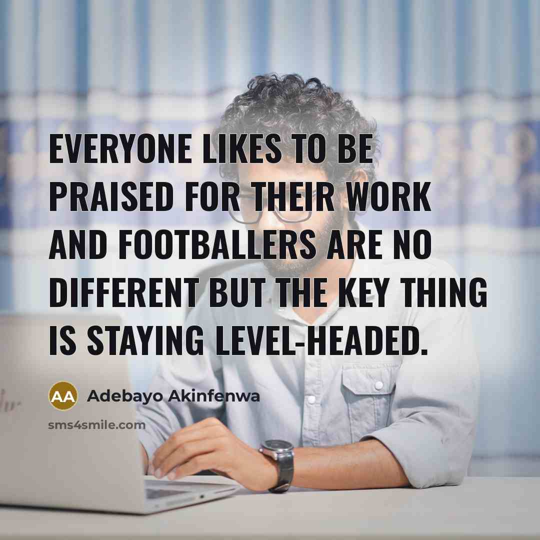 “Everyone likes to be praised for their work and footballers…” quote by Adebayo Akinfenwa