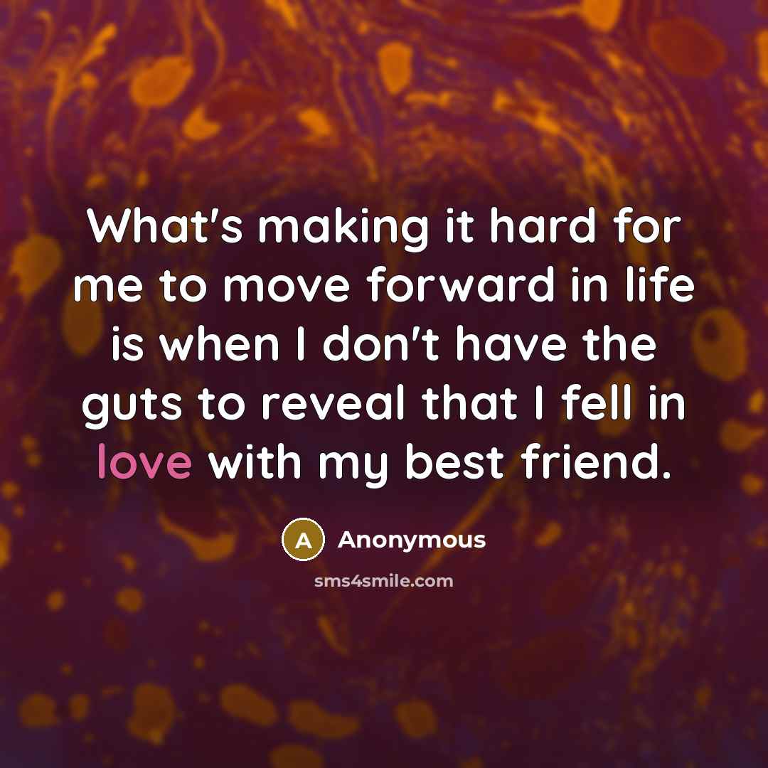 “What's making it hard for me to move forward in…” quote by Anonymous