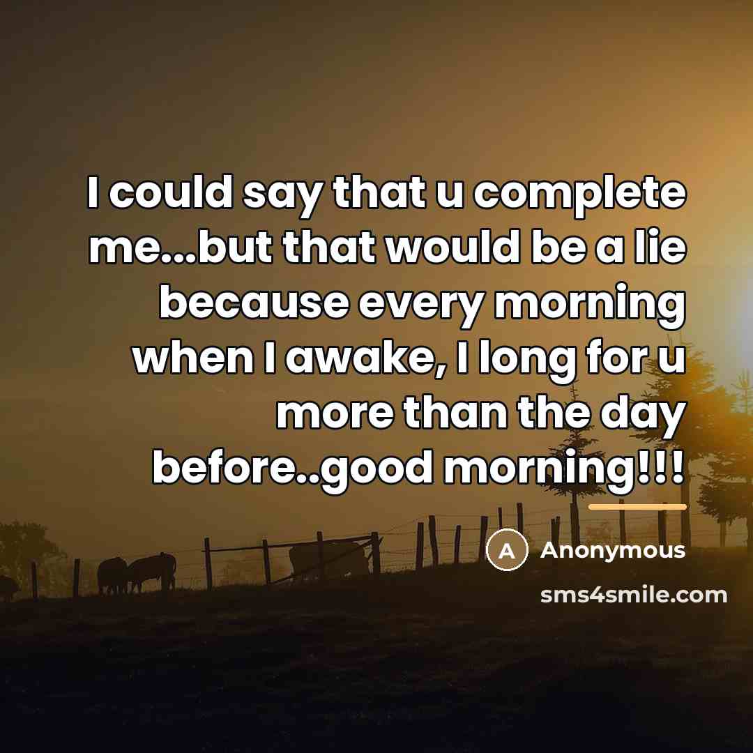 “I could say that u complete me...but that would be…” quote by Anonymous