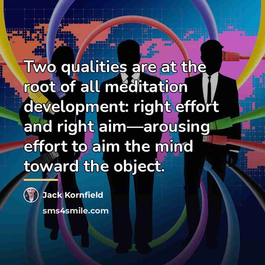 “Two qualities are at the root of all meditation development:…” quote by Jack Kornfield