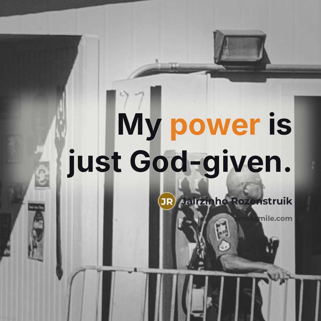 “My power is just God-given.…” quote by Jairzinho Rozenstruik