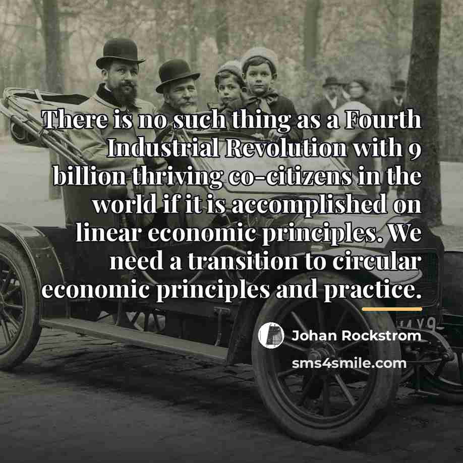 “There is no such thing as a Fourth Industrial Revolution…” quote by Johan Rockstrom
