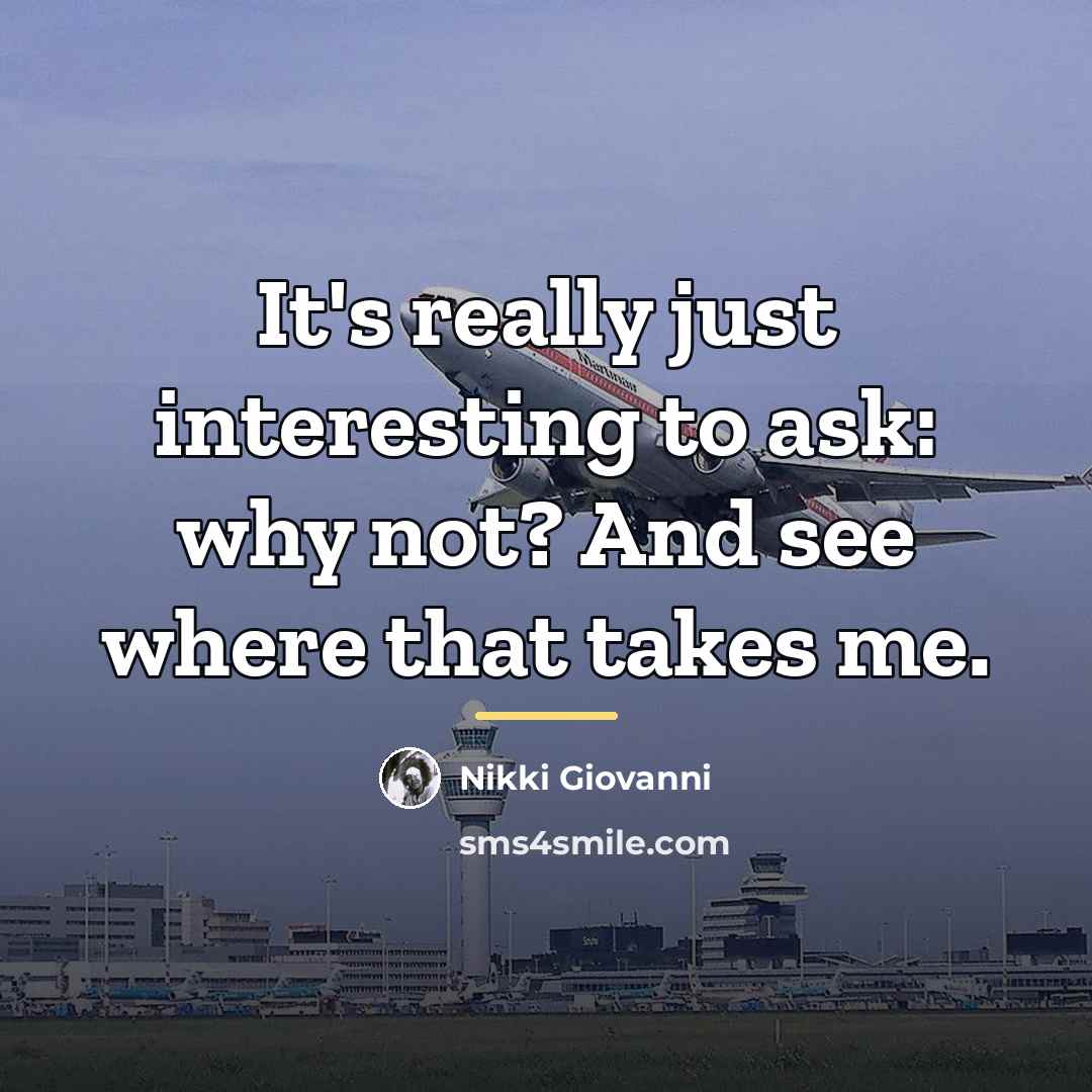 “It's really just interesting to ask: why not? And see…” quote by Nikki Giovanni