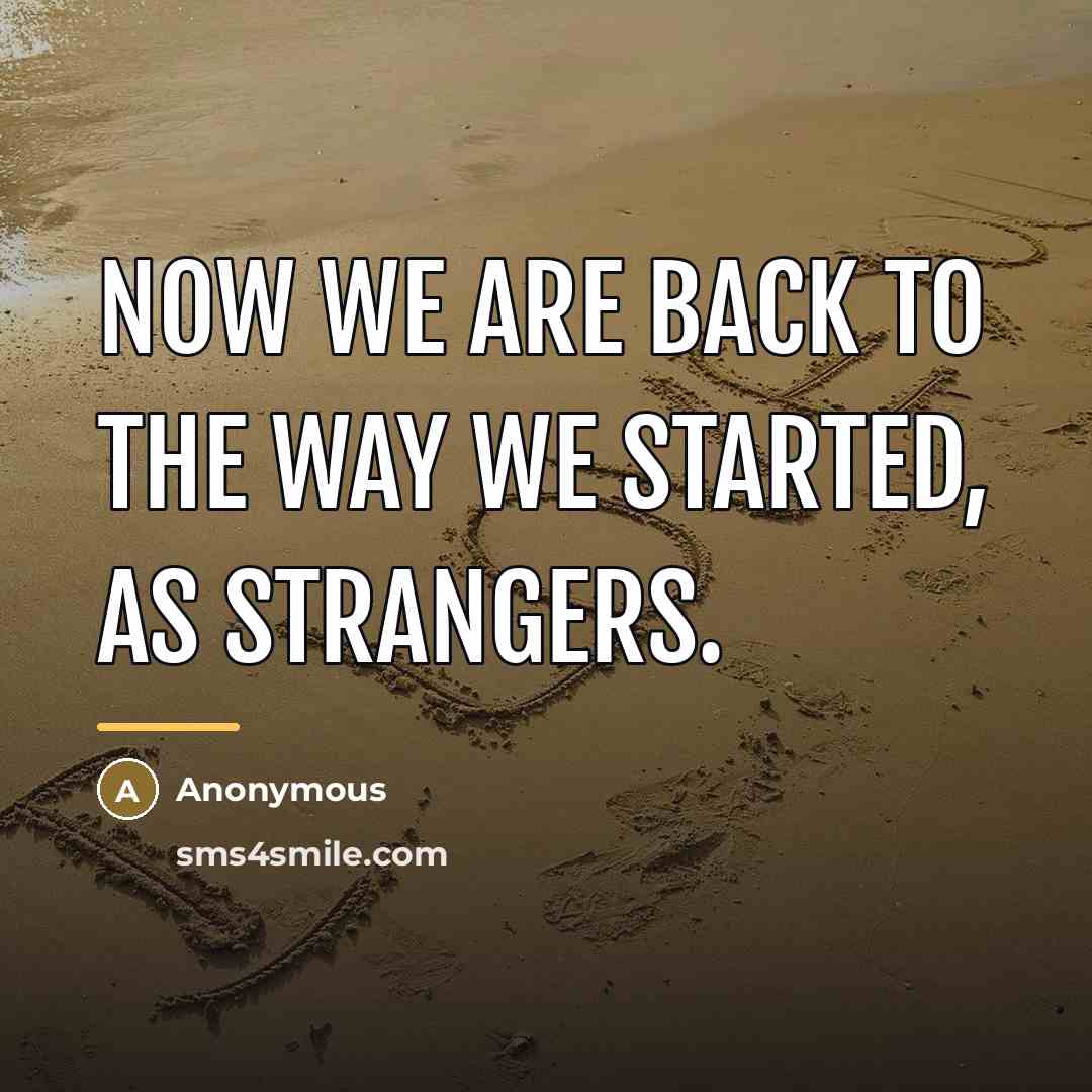 “Now we are back to the way we started, as…” quote by Anonymous