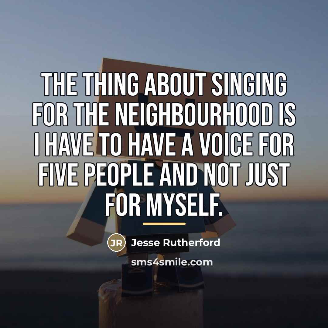 “The thing about singing for the Neighbourhood is I have…” quote by Jesse Rutherford