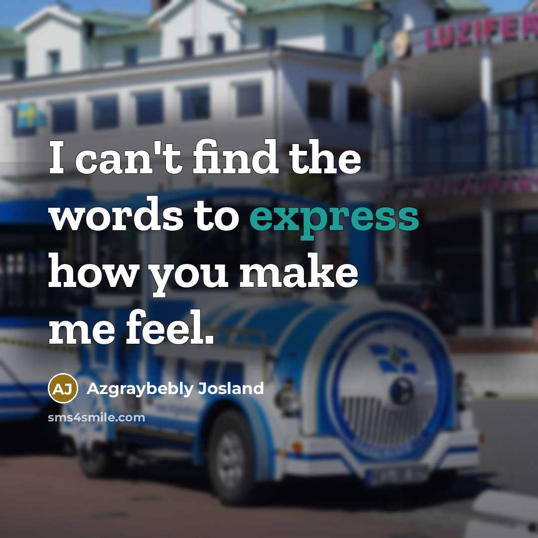 “I can't find the words to express how you make me feel.” quote by Azgraybebly Josland