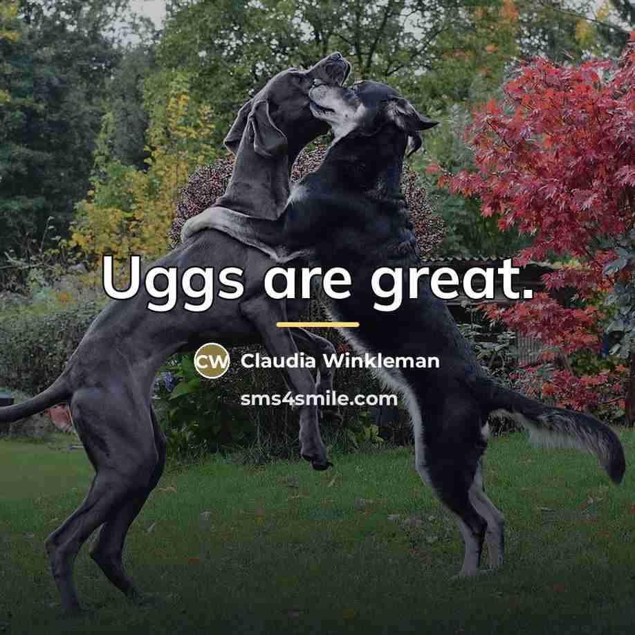 “Uggs are great.…” quote by Claudia Winkleman