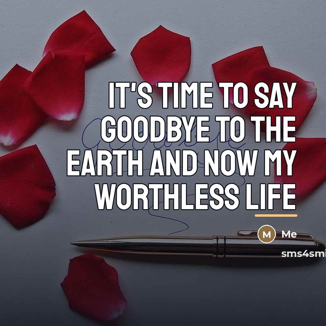 “It's time to say goodbye To the earth and now…” quote by Me