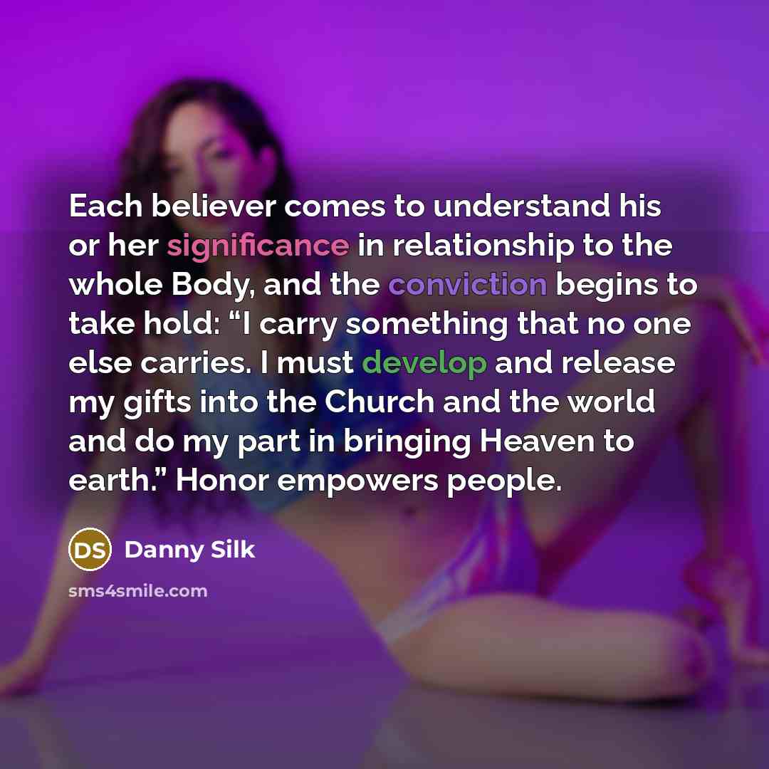 “Each believer comes to understand his or her significance in…” quote by Danny Silk