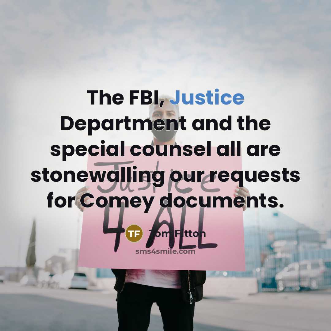 “The FBI, Justice Department and the special counsel all are…” quote by Tom Fitton