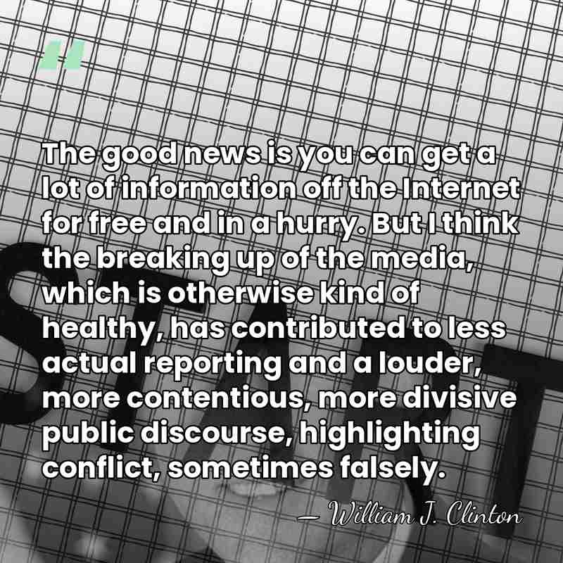 The good news is you can get a lot of information off&hellip; - William J. Clinton
