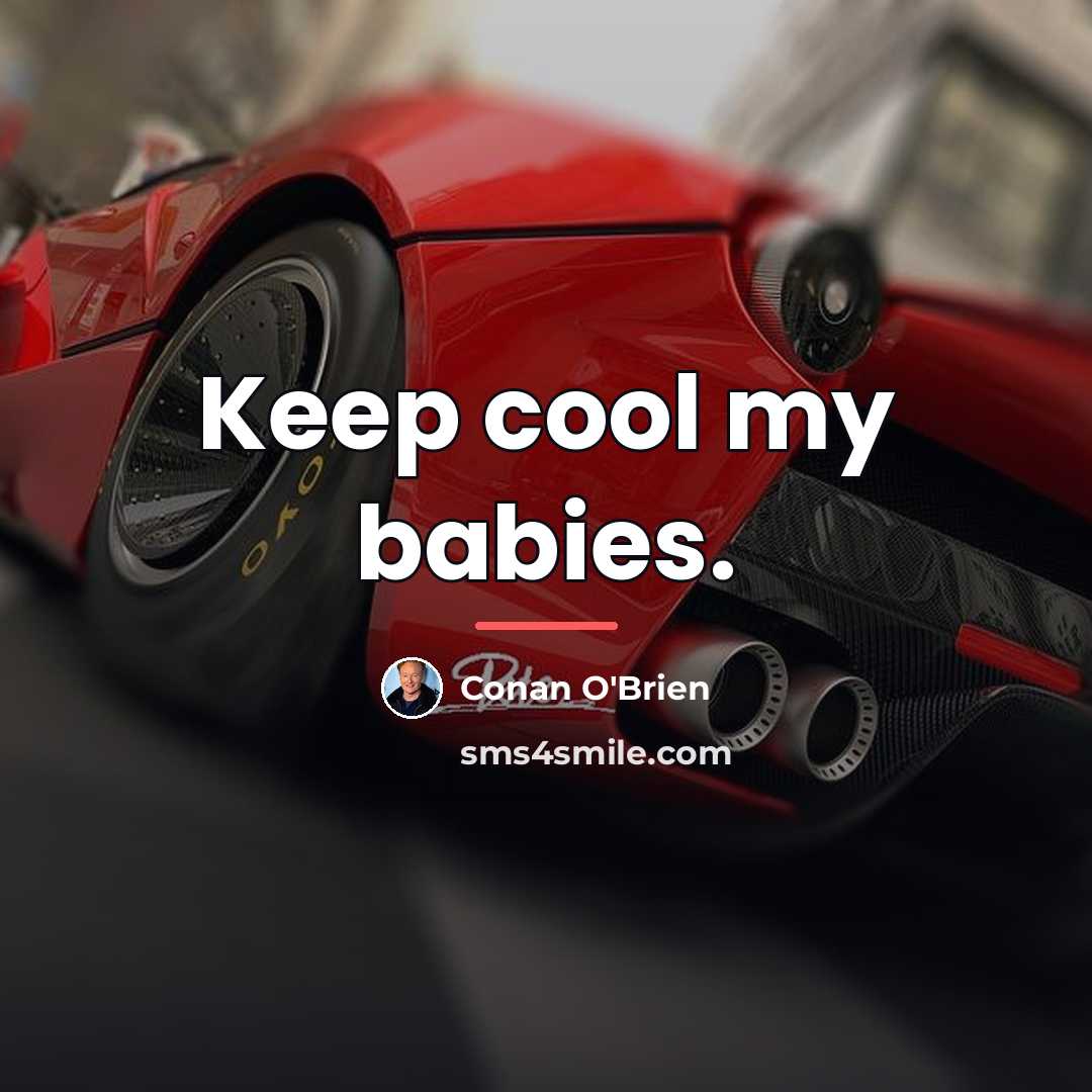 “Keep cool my babies.…” quote by Conan O'Brien