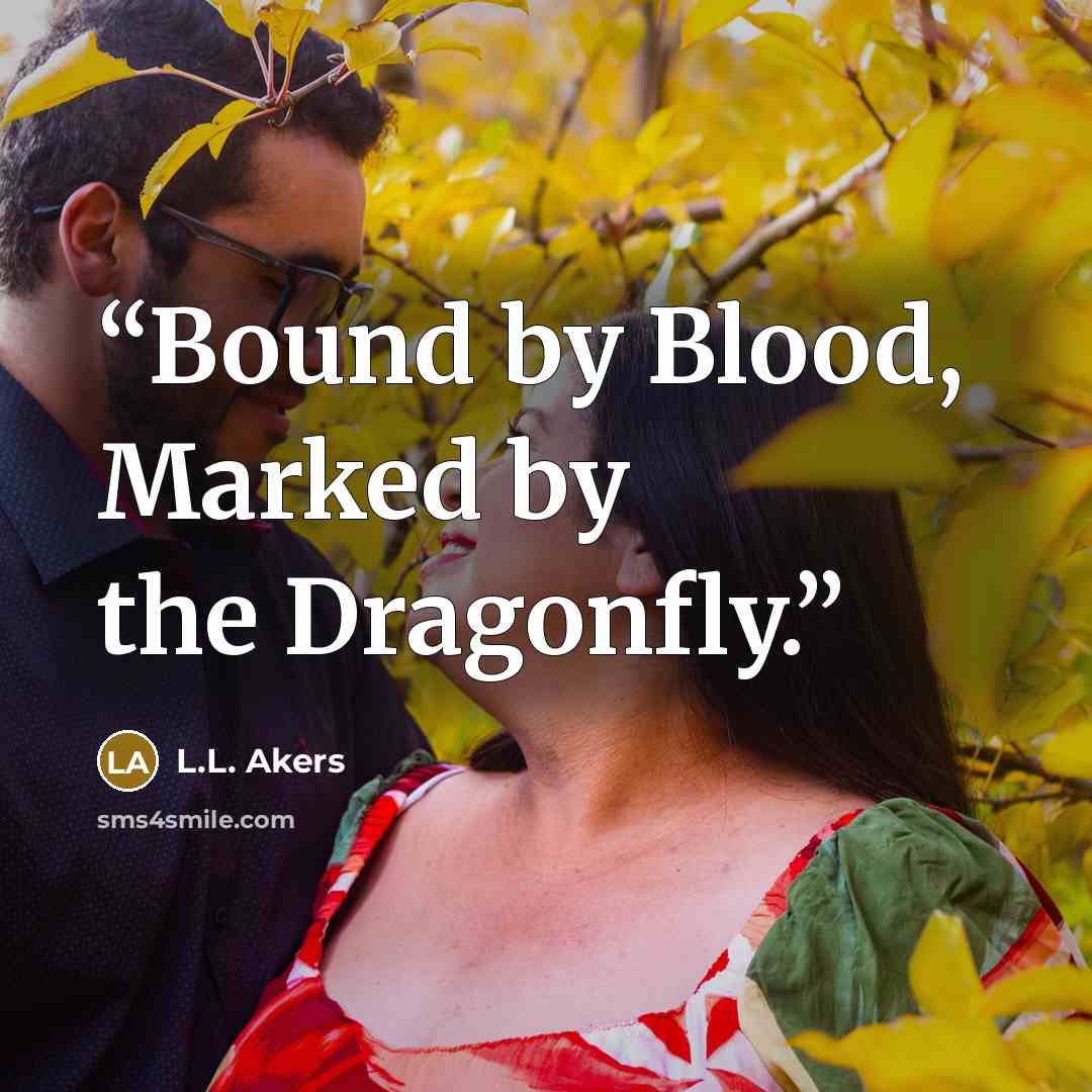 “Bound by Blood, Marked by the Dragonfly.” quote by L.L. Akers