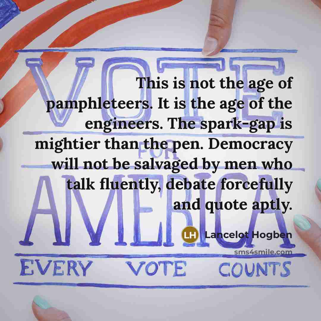 “This is not the age of pamphleteers. It is the…” quote by Lancelot Hogben