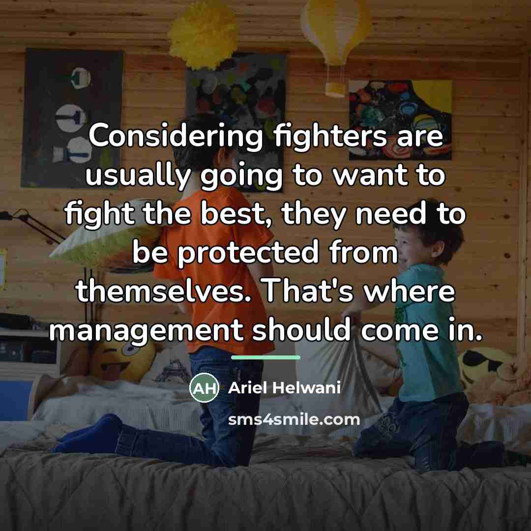 “Considering fighters are usually going to want to fight the…” quote by Ariel Helwani