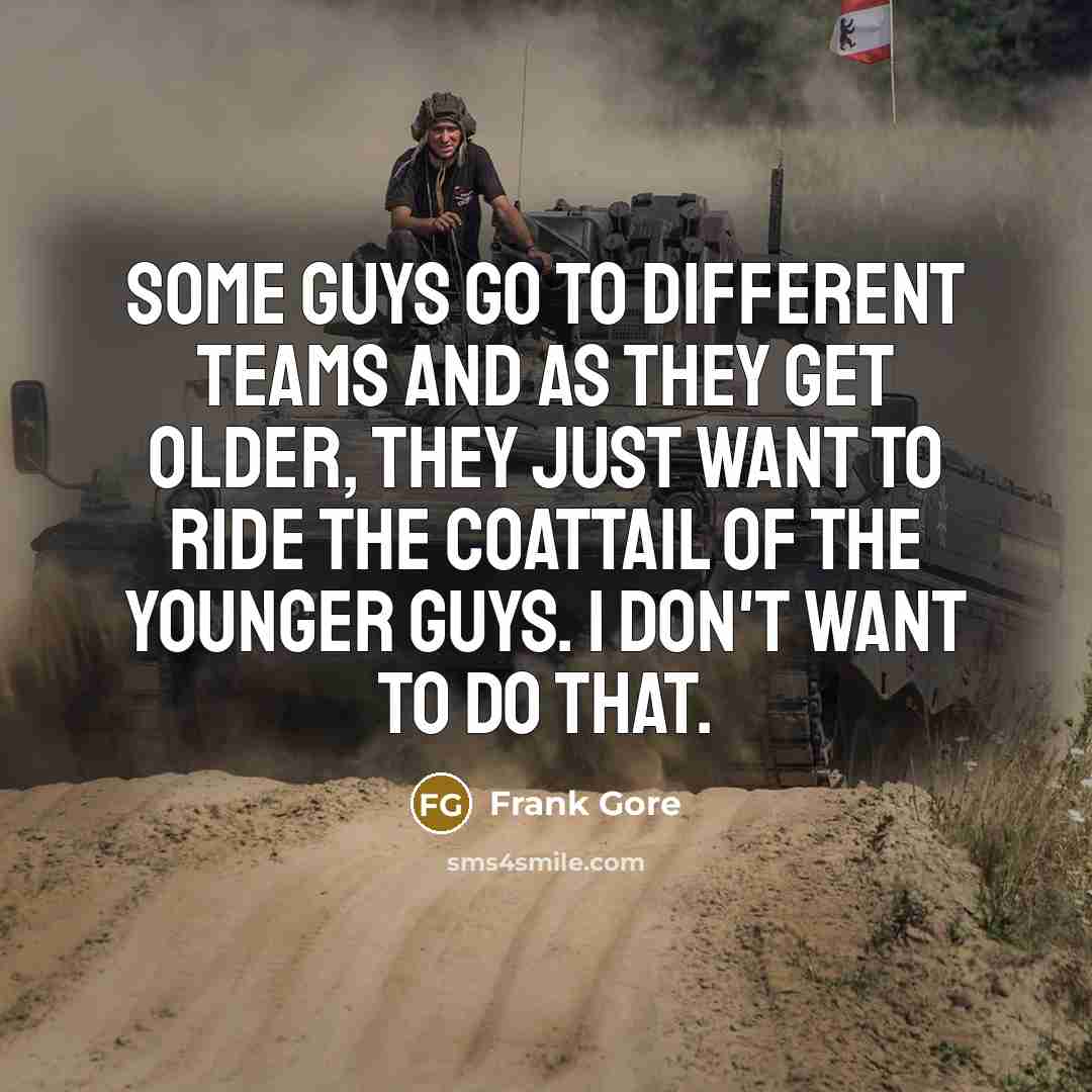 “Some guys go to different teams and as they get…” quote by Frank Gore