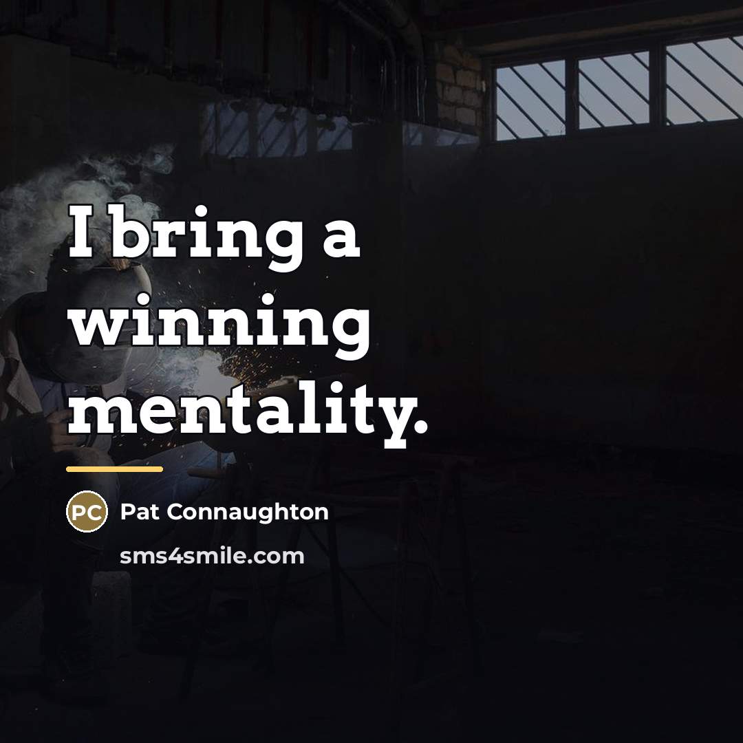 “I bring a winning mentality.…” quote by Pat Connaughton