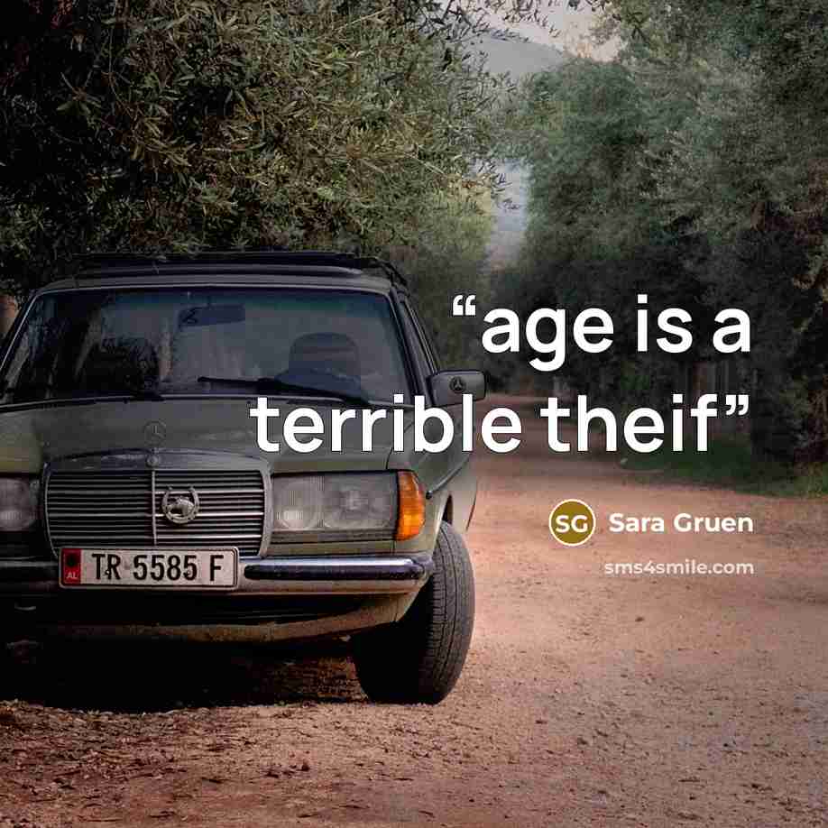 “age is a terrible theif” quote by Sara Gruen