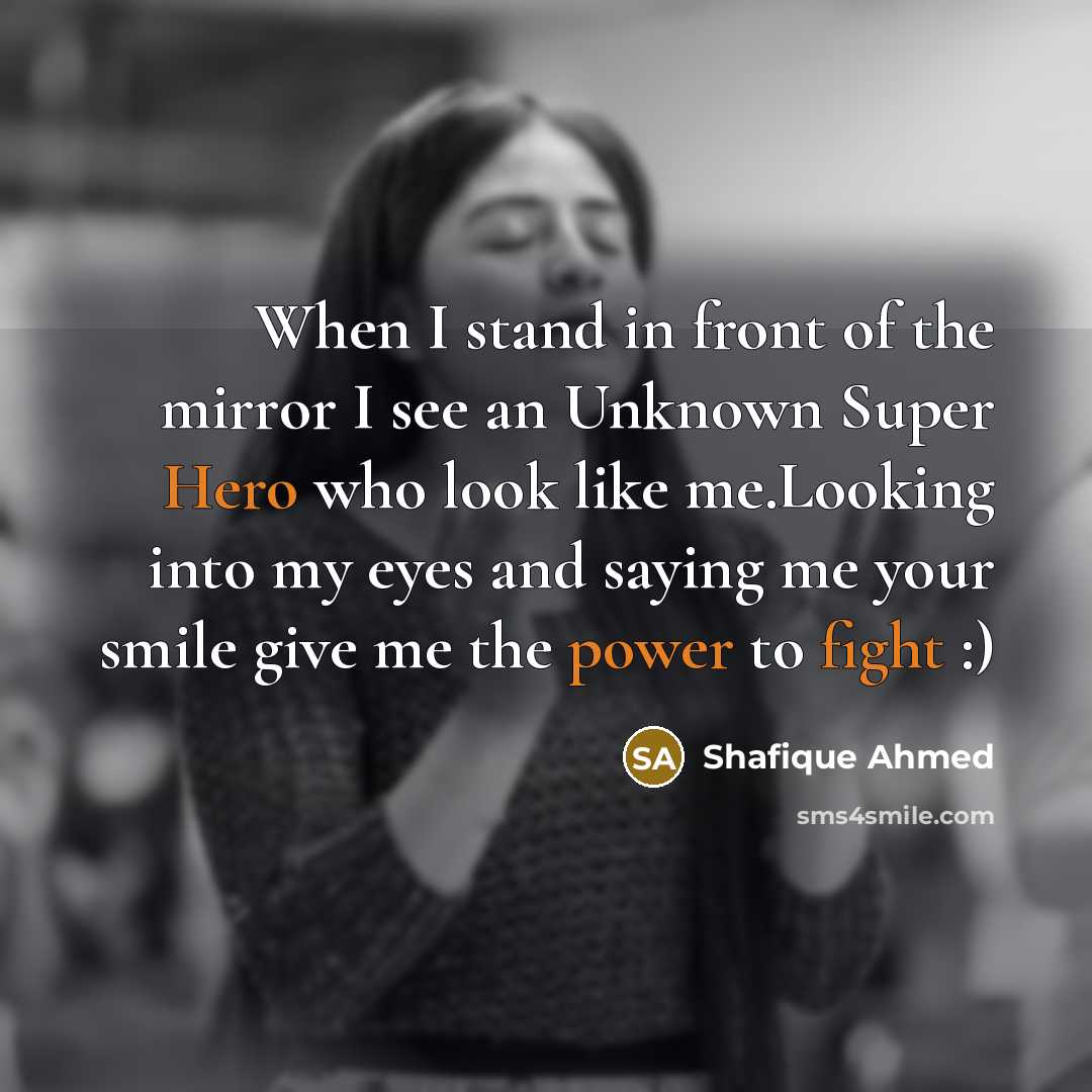 “When I stand in front of the mirror I see…” quote by Shafique Ahmed