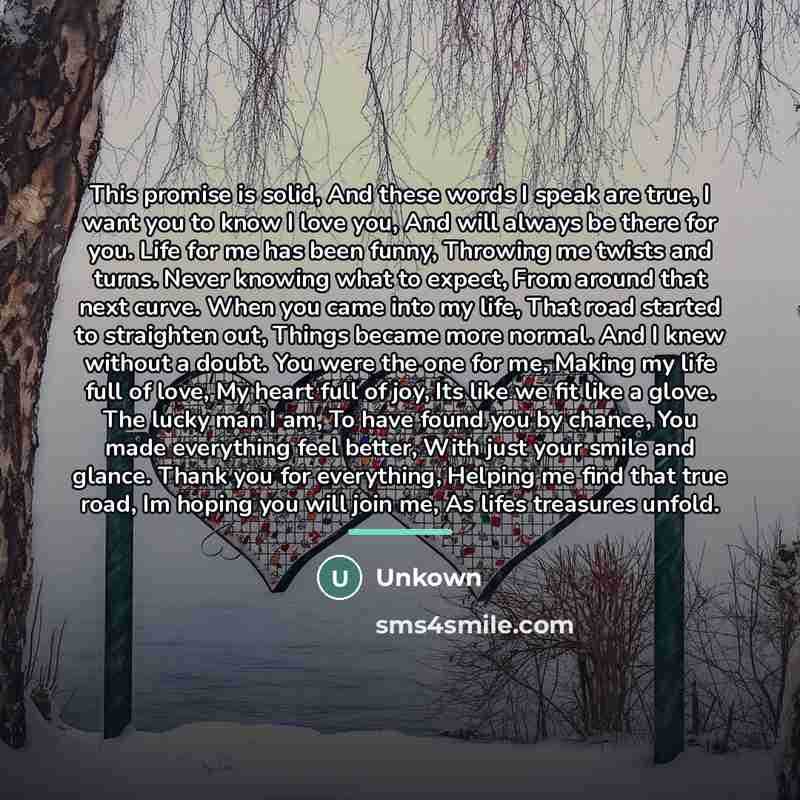 “This promise is solid, And these words I speak are…” quote by Unkown