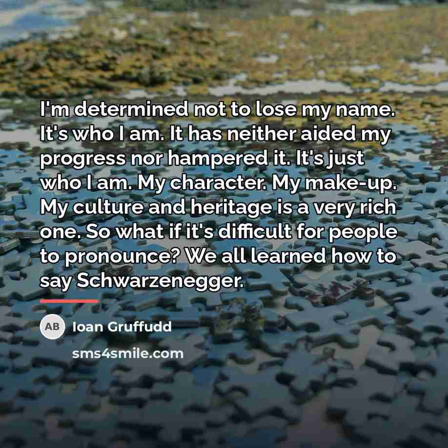 “I'm determined not to lose my name. It's who I…” quote by Ioan Gruffudd