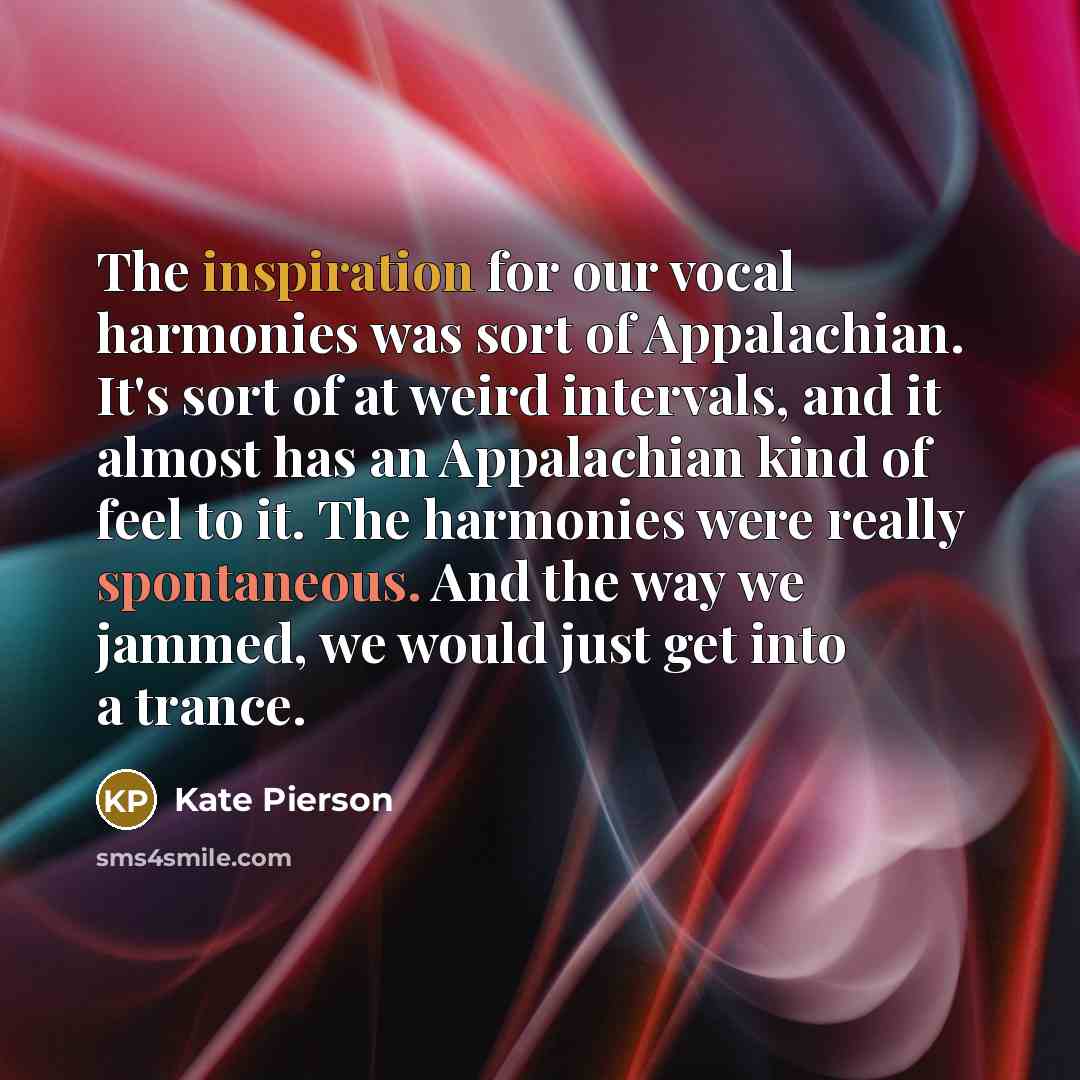 “The inspiration for our vocal harmonies was sort of Appalachian.…” quote by Kate Pierson