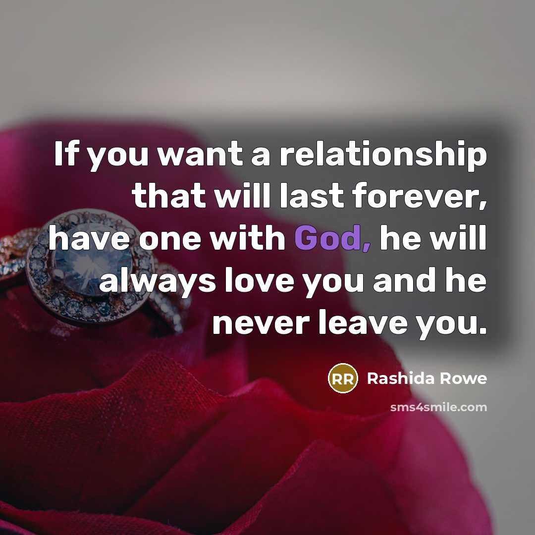 “If you want a relationship that will last forever, have…” quote by Rashida Rowe