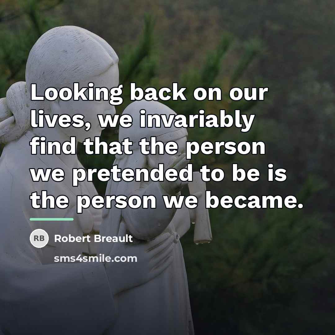 “Looking back on our lives, we invariably find that the…” quote by Robert Breault