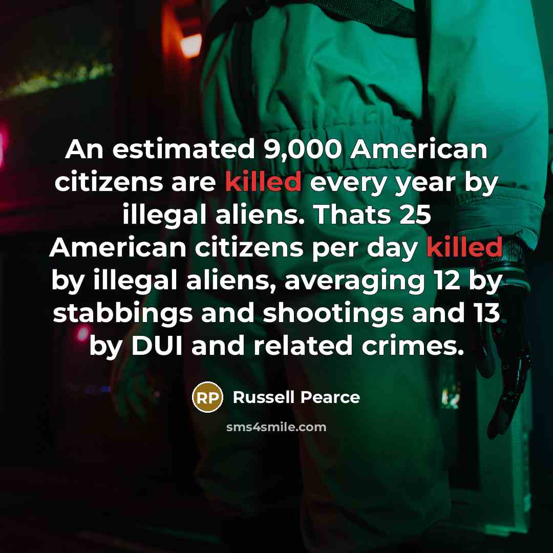 “An estimated 9,000 American citizens are killed every year by…” quote by Russell Pearce