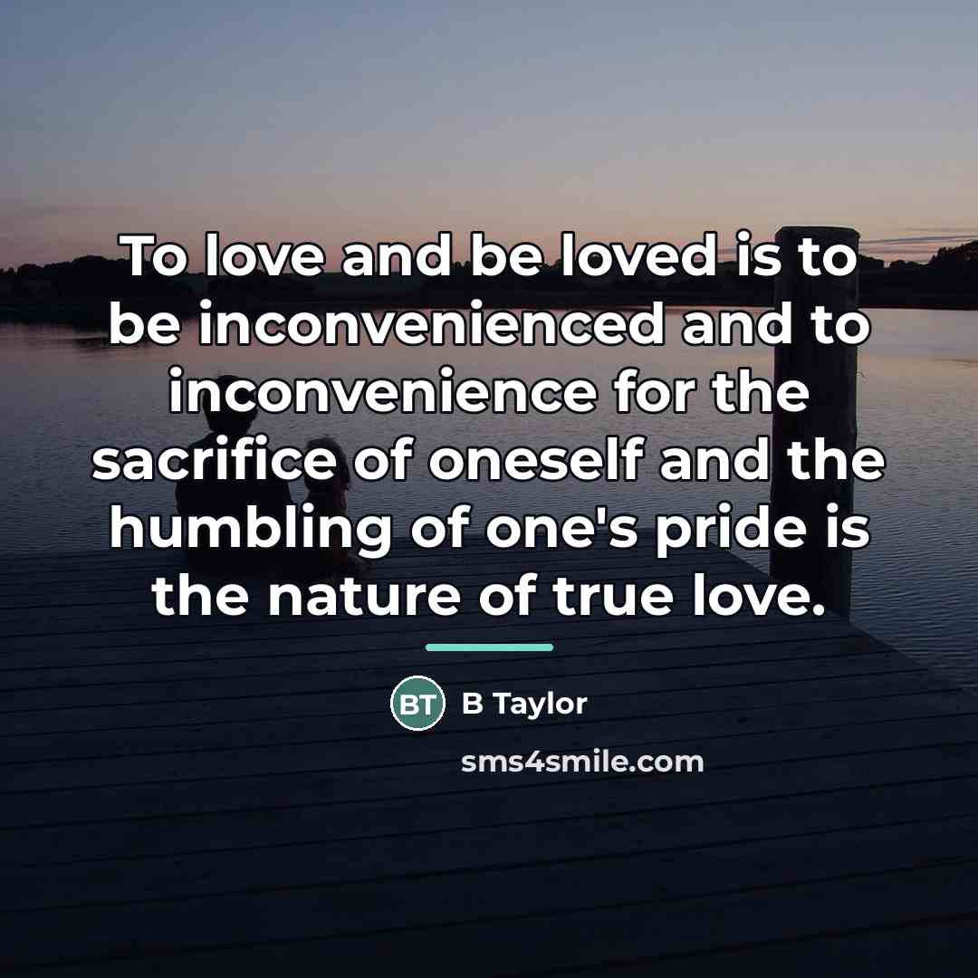 “To love and be loved is to be inconvenienced and…” quote by Anonymous