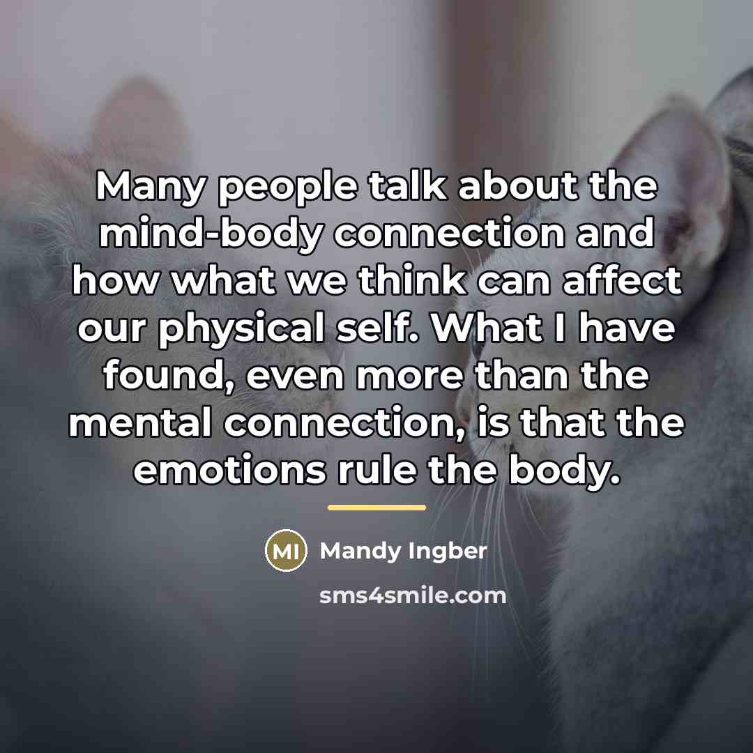 “Many people talk about the mind-body connection and how what…” quote by Mandy Ingber