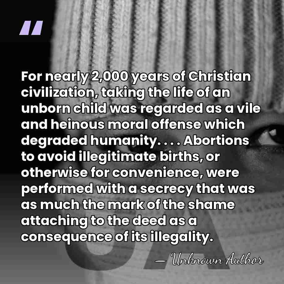 For nearly 2,000 years of Christian civilization, taking the life of an&hellip; - Unknown Author