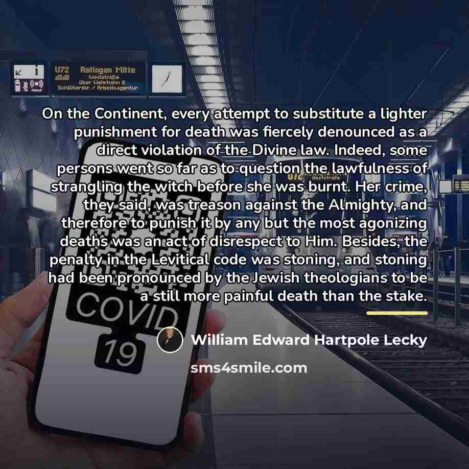“On the Continent, every attempt to substitute a lighter punishment…” quote by William Edward Hartpole Lecky