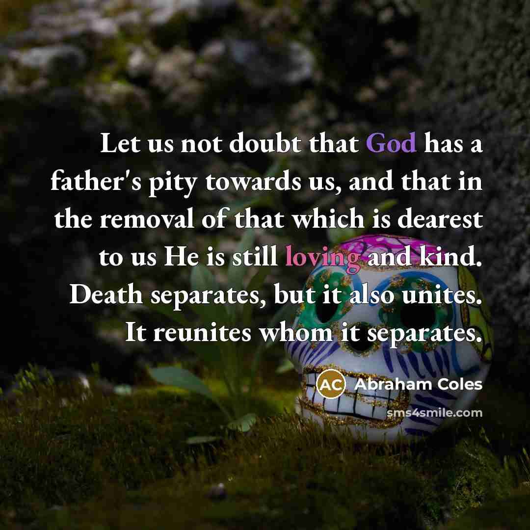 “Let us not doubt that God has a father's pity…” quote by Abraham Coles
