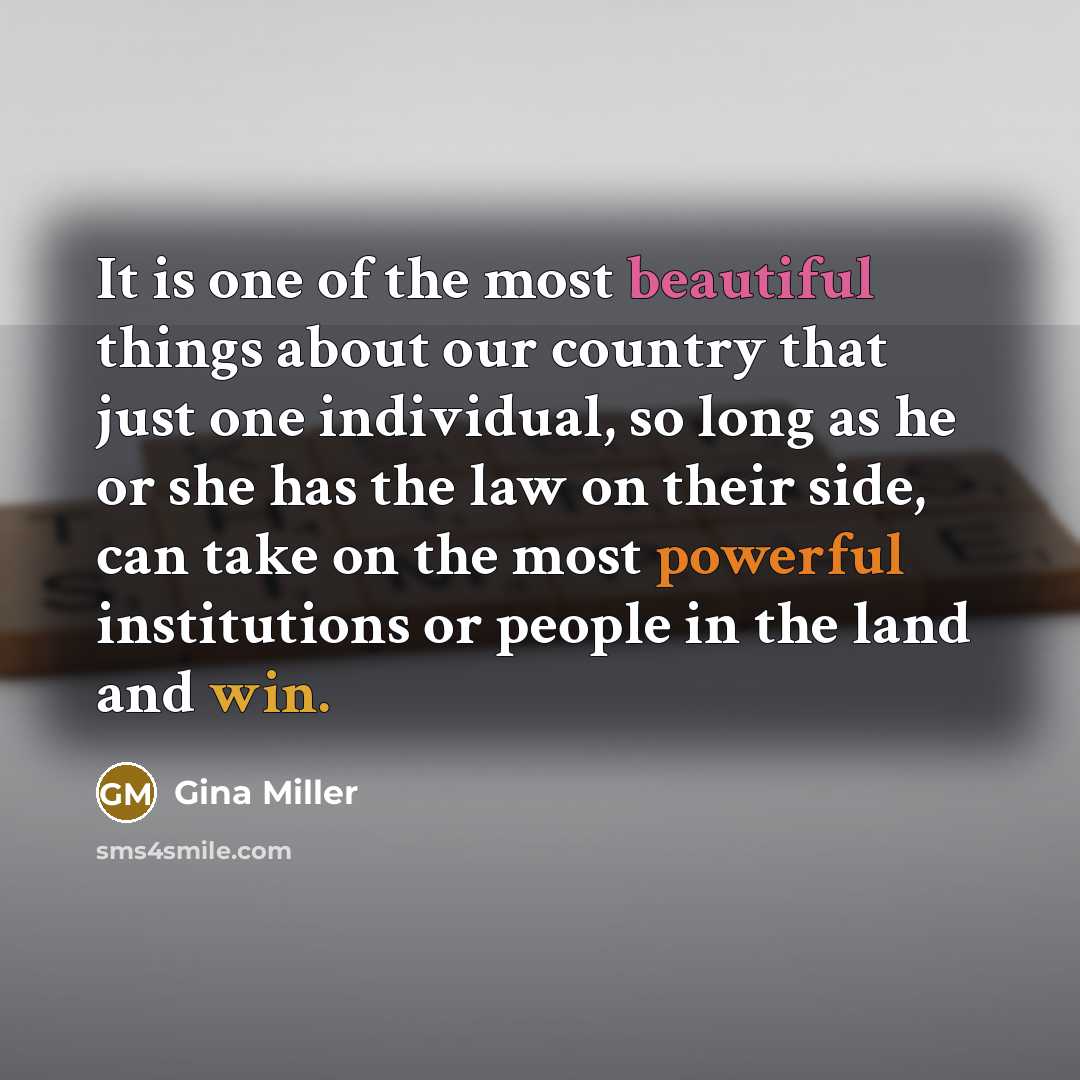 “It is one of the most beautiful things about our…” quote by Gina Miller