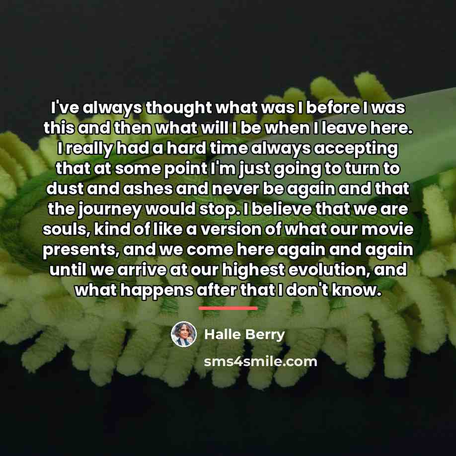 “I've always thought what was I before I was this…” quote by Halle Berry