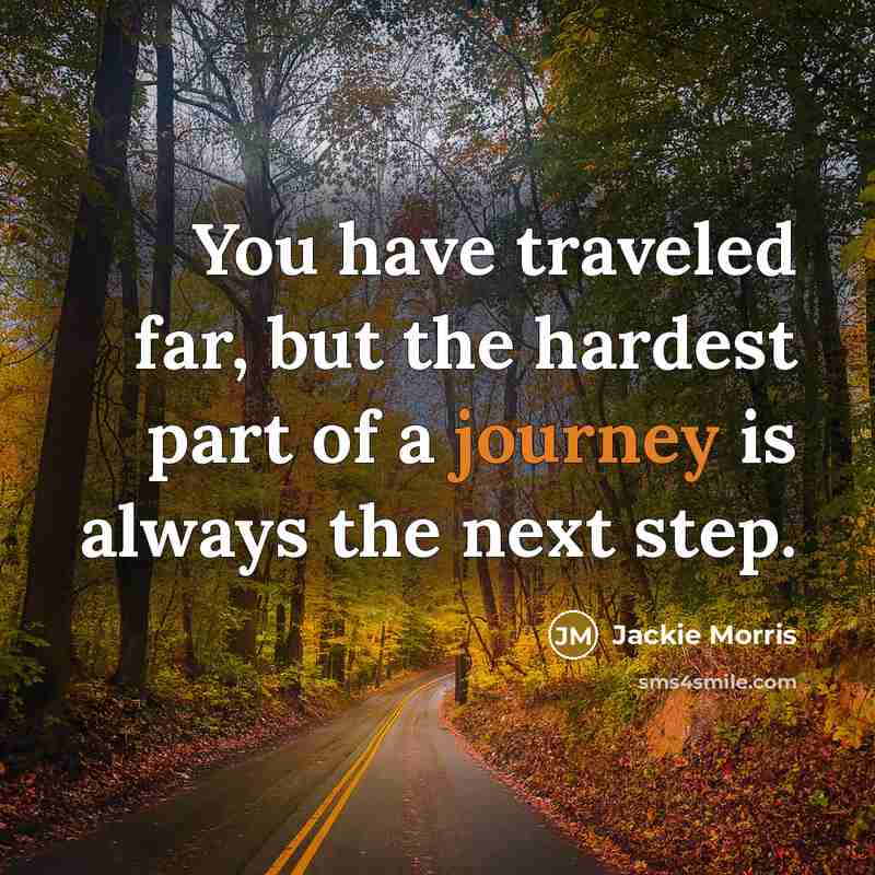 “You have traveled far, but the hardest part of a…” quote by Jackie Morris