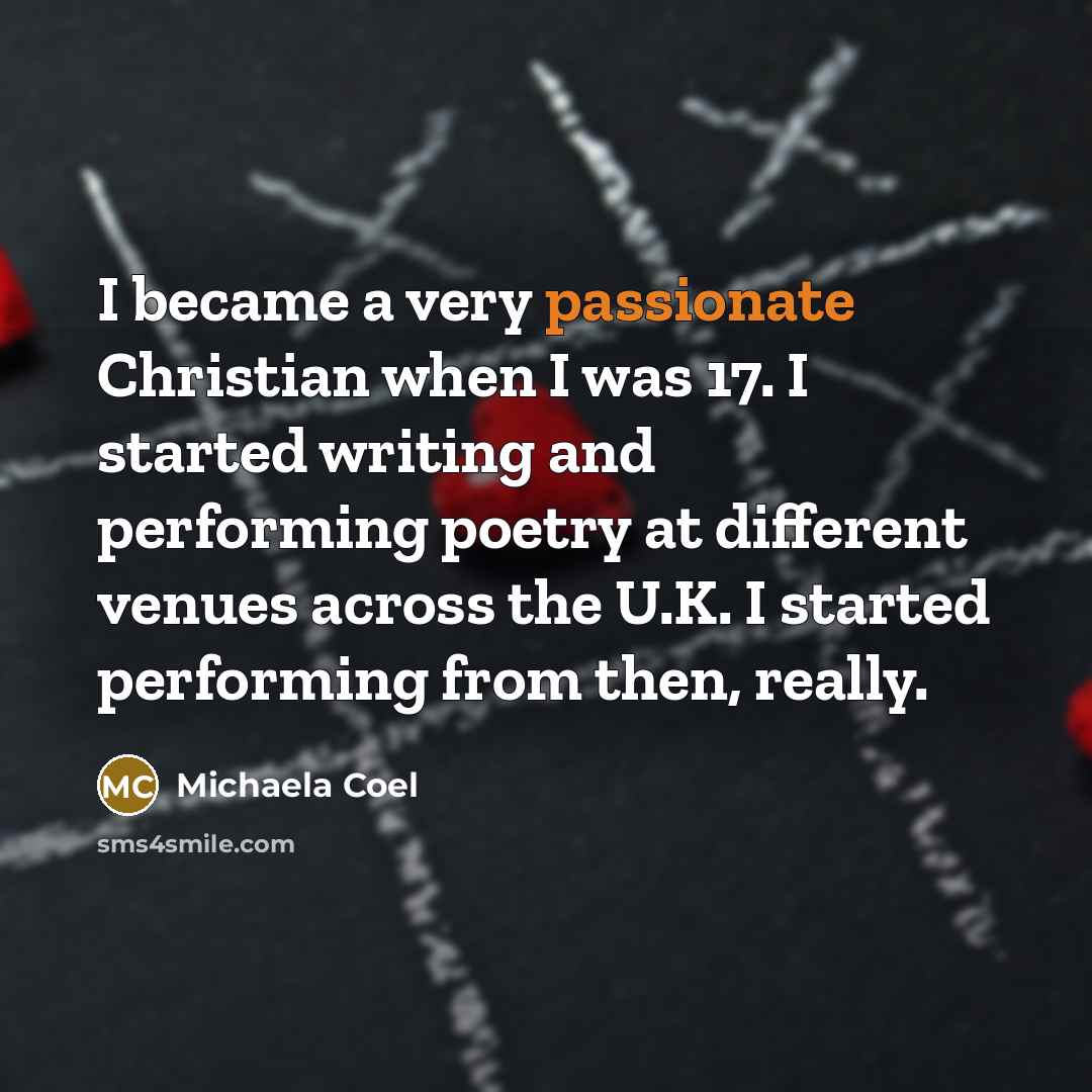 “I became a very passionate Christian when I was 17.…” quote by Michaela Coel