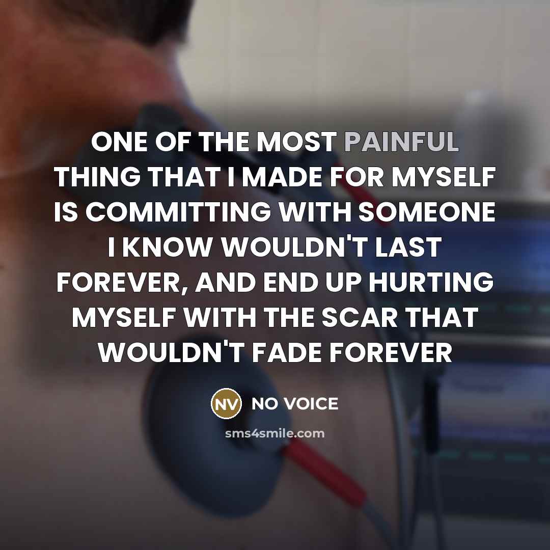 “ONE OF THE MOST PAINFUL THING THAT I MADE FOR…” quote by NO VOICE