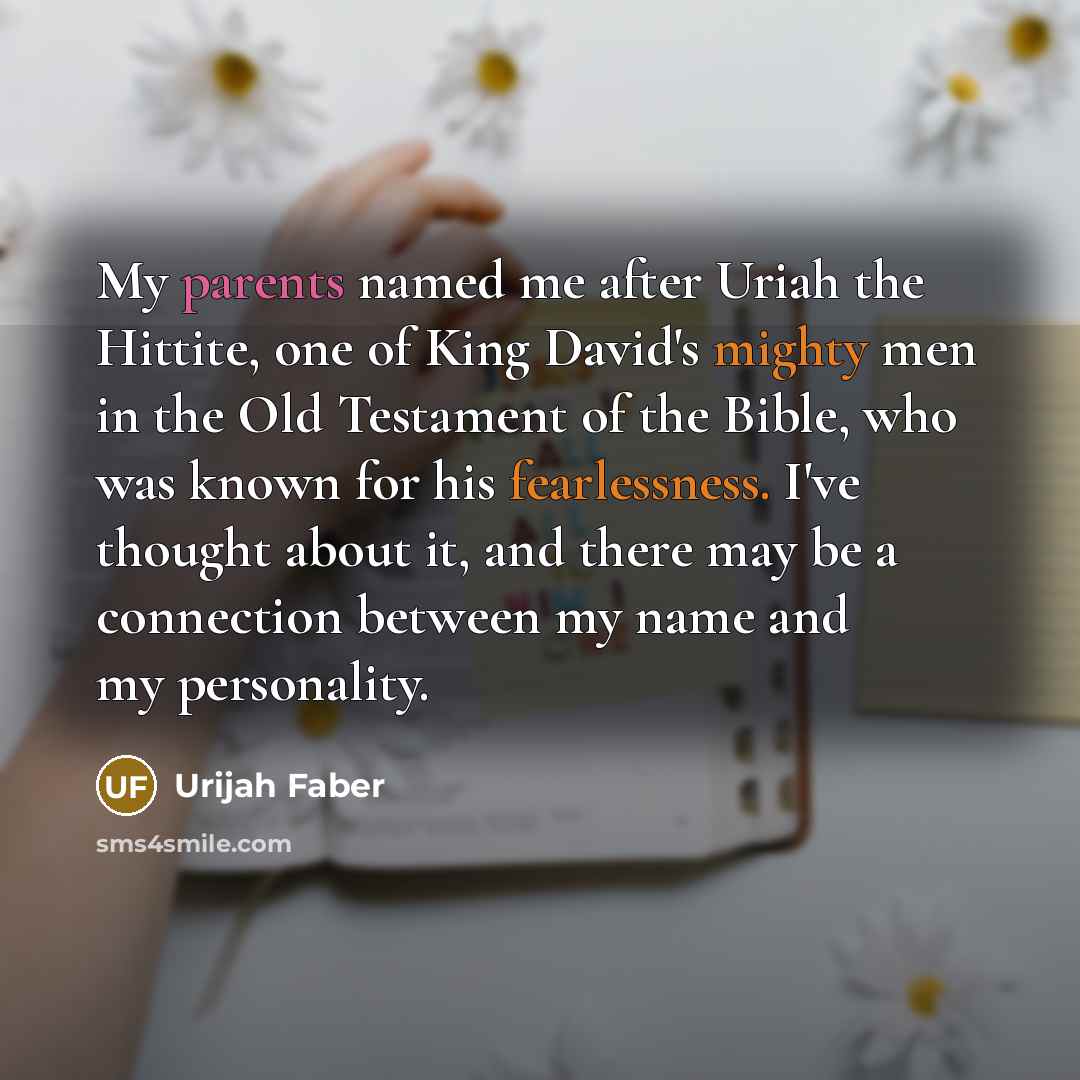 “My parents named me after Uriah the Hittite, one of…” quote by Urijah Faber