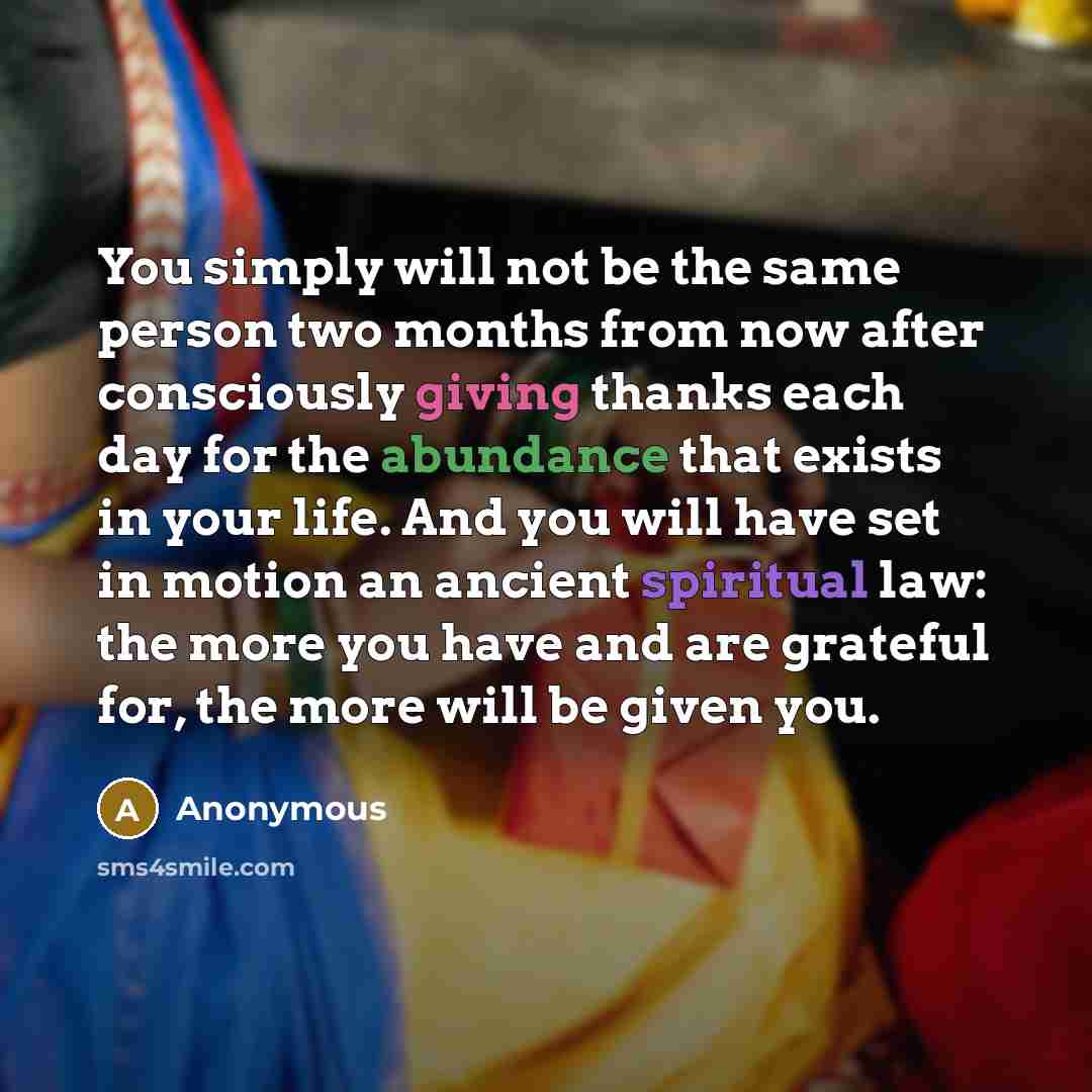 “You simply will not be the same person two months…” quote by Anonymous