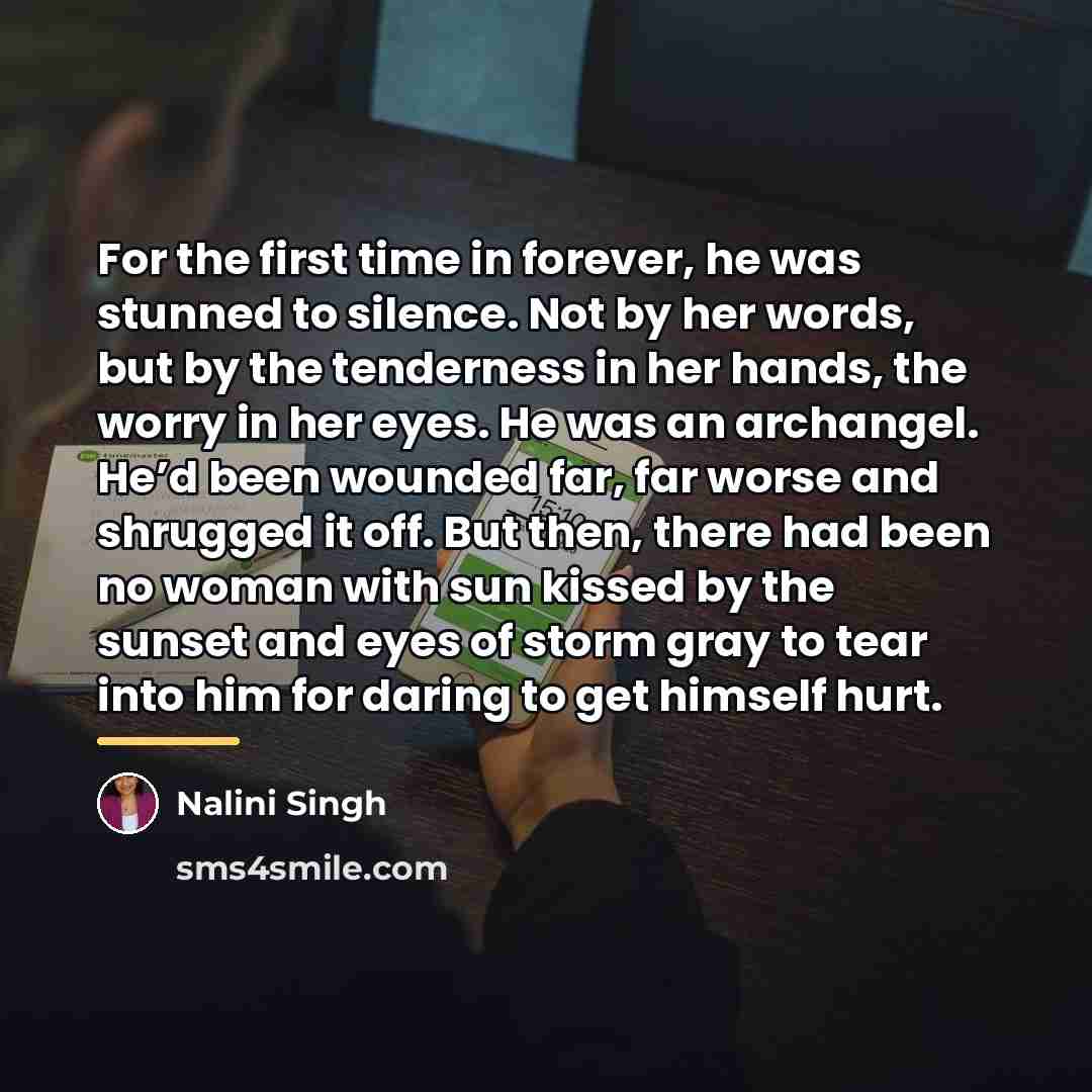 “For the first time in forever, he was stunned to…” quote by Nalini Singh