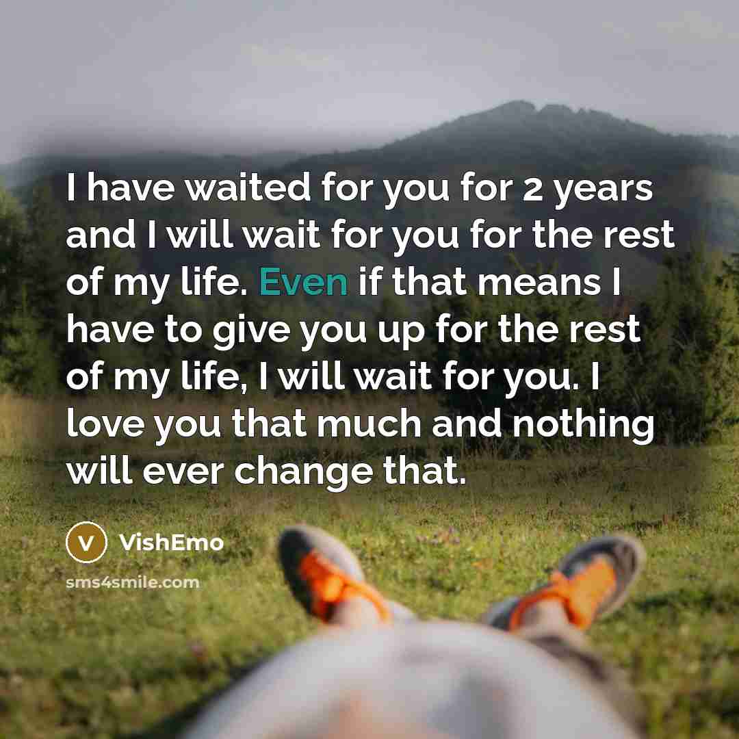 “I have waited for you for 2 years and I…” quote by VishEmo