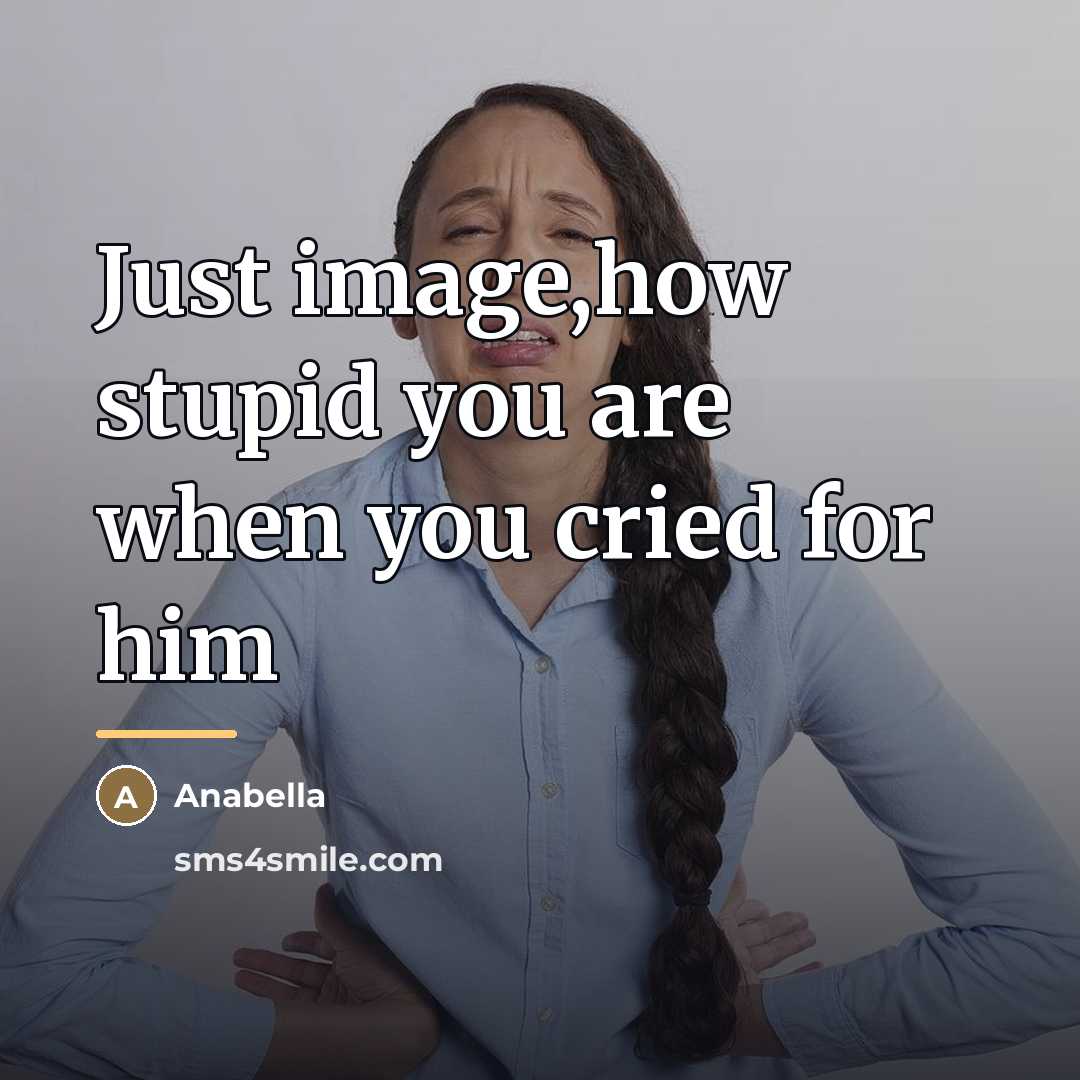 “Just image,how stupid you are when you cried for him…” quote by Anabella