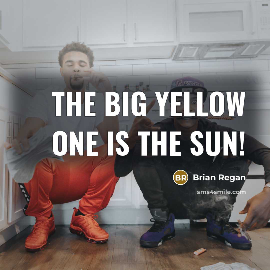 “The big yellow one is the sun!…” quote by Brian Regan