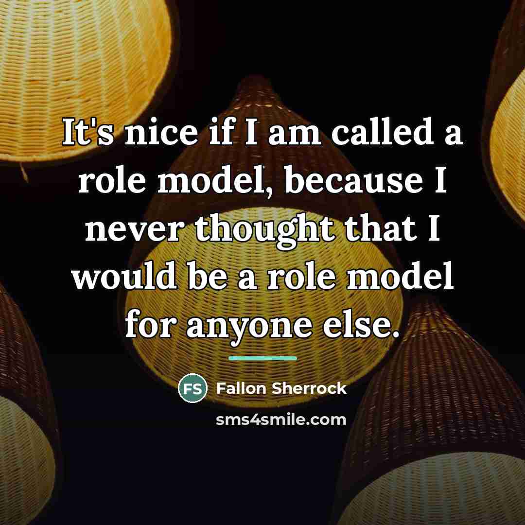 “It's nice if I am called a role model, because…” quote by Fallon Sherrock