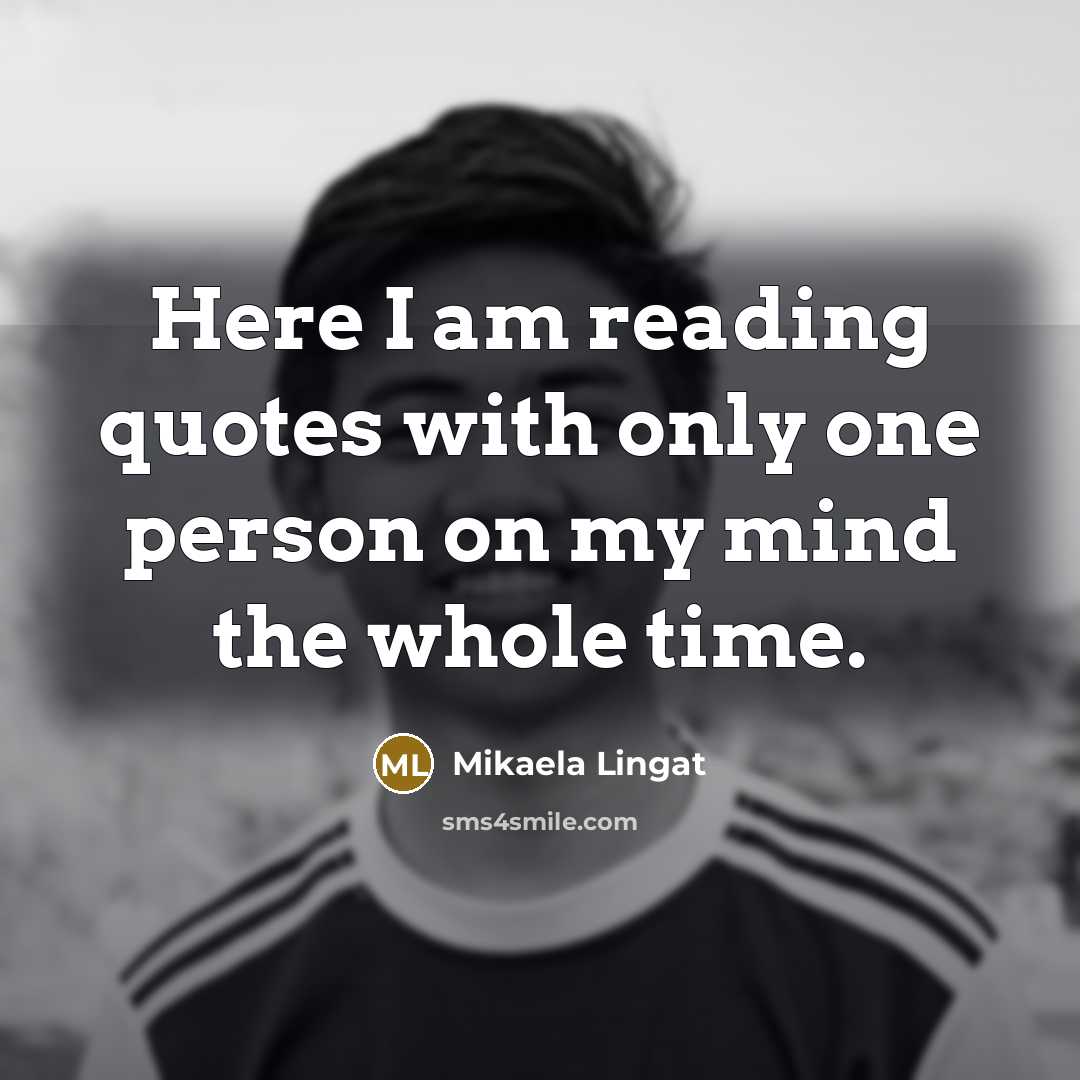 “Here I am reading quotes with only one person on…” quote by Mikaela Lingat