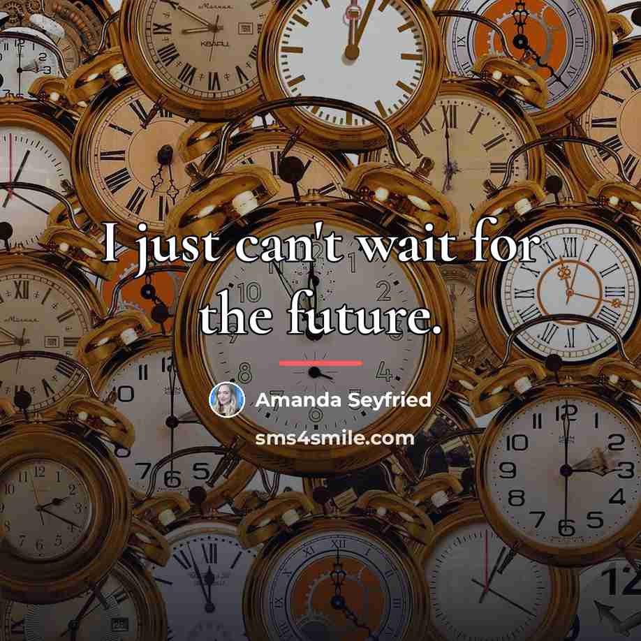 “I just can't wait for the future.…” quote by Amanda Seyfried