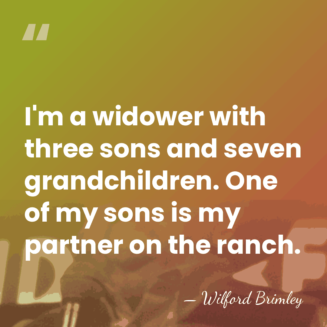 I'm a widower with three sons and seven grandchildren. One of my&hellip; - Wilford Brimley