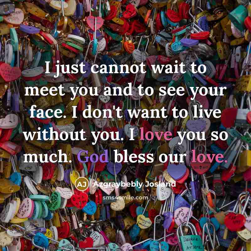 “I just cannot wait to meet you and to see…” quote by Azgraybebly Josland